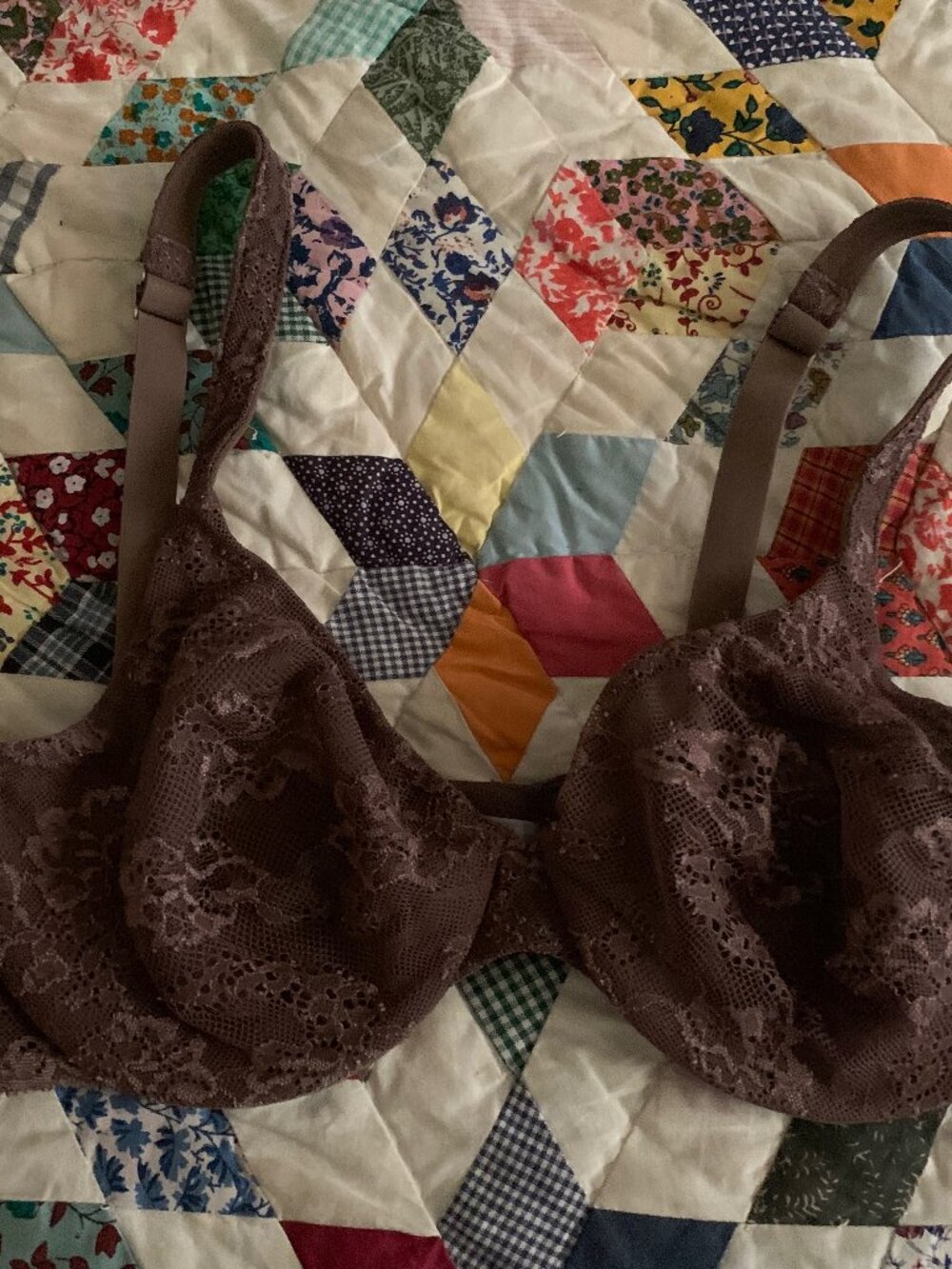 Bali Platinum #3946 Lace Bra in Copper Color, Size 38C